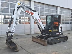 2022 Bobcat E55 Z mini excavator, side profile view