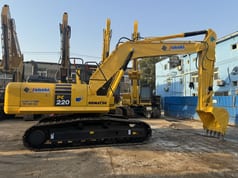 2024 Komatsu PC220 crawler excavator, side profile view
