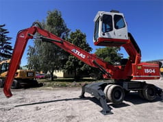 2002 Atlas 1504MI material handler, side profile view