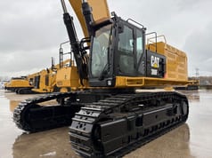 2020 Caterpillar 390F L crawler excavator front three-quarter view