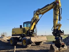 2020 Yanmar B110W wheel excavator, side profile view