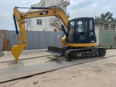 2019 Caterpillar 308DCR mini excavator side view