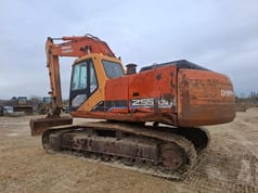 2005 Doosan SOLAR 255LC-V crawler excavator, rear three-quarter view