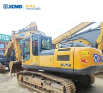 2018 XCMG XE215DA crawler excavator, rear three-quarter view