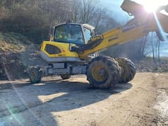 2016 Menzi Muck M525 walking excavator, side profile view