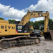 2021 Caterpillar 349DL crawler excavator side view