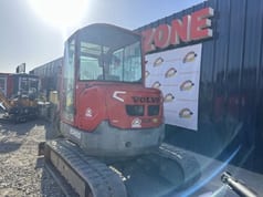 2016 Volvo ECR50D mini excavator, front three-quarter view