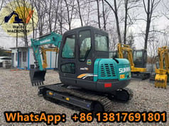 2023 Sunward SWE70E mini excavator, rear three-quarter view