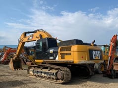 2020 Caterpillar 336D2 crawler excavator, rear three-quarter view