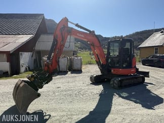 Mini Bager 2017 Kubota KX057-4 Minigraver - Engcon Tiltrotator - 5164 Sati - 4 Kašike - Klype - Pigghammer