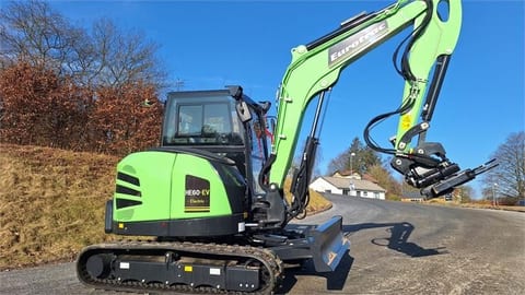 2026 Eurotrac HE60-EV mini excavator, side view