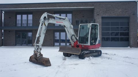 2012 Takeuchi TB250 mini excavator, side profile view