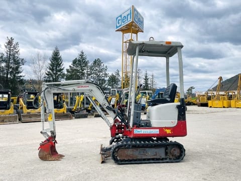 2013 Takeuchi TB108 mini excavator, side view