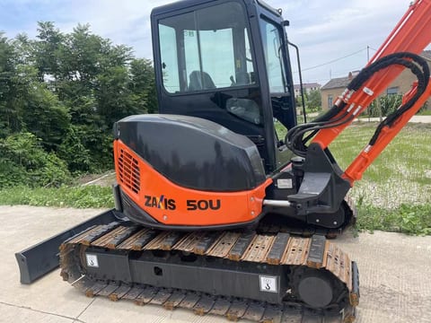 2020 Hitachi ZAXIS 50U mini excavator, side view