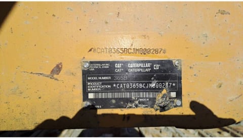 2002 Caterpillar 365B Crawler Excavator