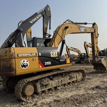 2021 Caterpillar 315D crawler excavator, rear three-quarter view 2021 Caterpillar 315D crawler excavator, rear three-quarter view