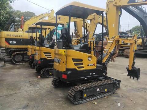 2022 Sany SY16C mini excavator, rear three-quarter view 2022 Sany SY16C mini excavator, rear three-quarter view