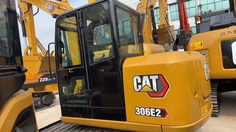 2022 Caterpillar 306E2 mini excavator cab view
