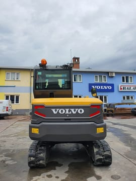 2021 Volvo EC60E mini excavator, rear view