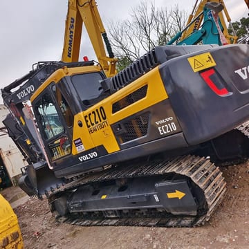 2024 Volvo EC210D crawler excavator, rear three-quarter view
