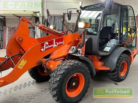2012 Hitachi ZW75 wheel loader, front three-quarter view