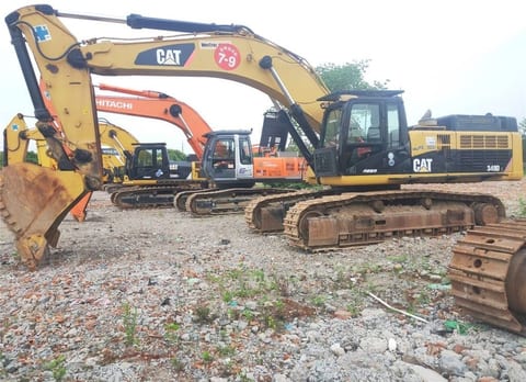 2022 Caterpillar 349DL crawler excavator, side profile view