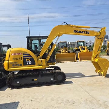 2024 Komatsu PC70-8 mini excavator, side profile view