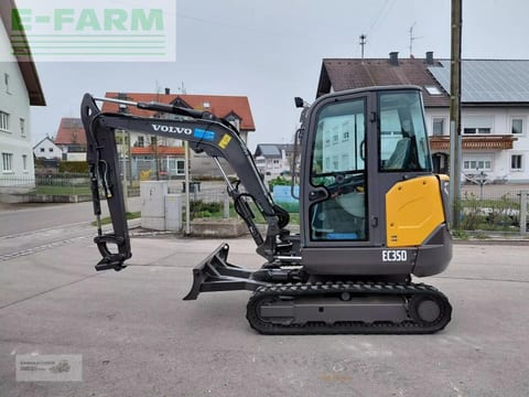2017 Volvo EC35D mini excavator, side view