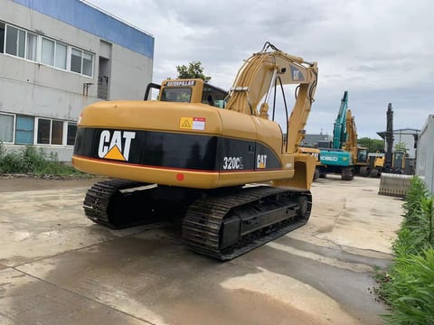 2022 Caterpillar 320CL crawler excavator, rear three-quarter view