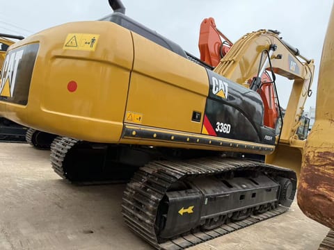 2016 Caterpillar 336D crawler excavator rear three-quarter view