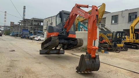 2016 Hitachi Zaxis 50U mini excavator, front three-quarter view