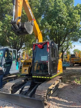 2024 Sany SY75C mini excavator, front three-quarter view
