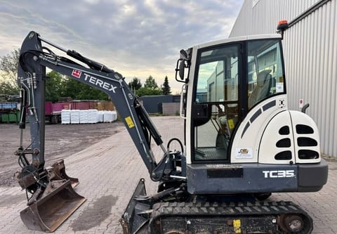 2014 Terex TC 35 mini excavator, side view