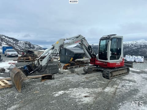 2017 Takeuchi TB153FR mini excavator side view