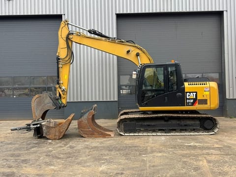 2019 Caterpillar 313FLGC crawler excavator, side view