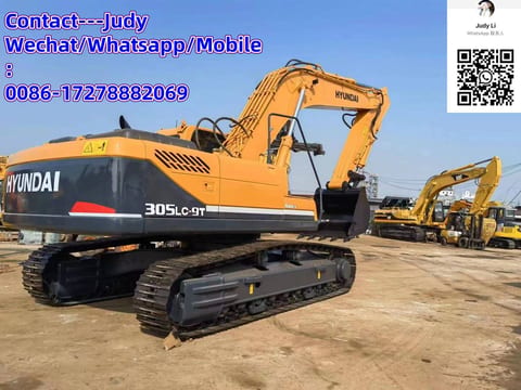 2021 Hyundai R305LC-9T crawler excavator, rear three-quarter view 2021 Hyundai R305LC-9T crawler excavator, rear three-quarter view