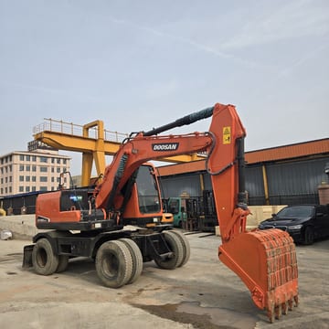 2020 Doosan DX150W wheel excavator side view