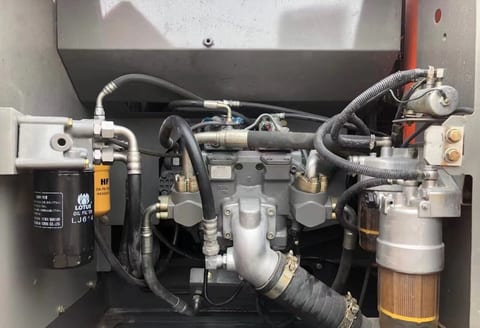 Hitachi ZX200-3 Crawler Excavator engine compartment view