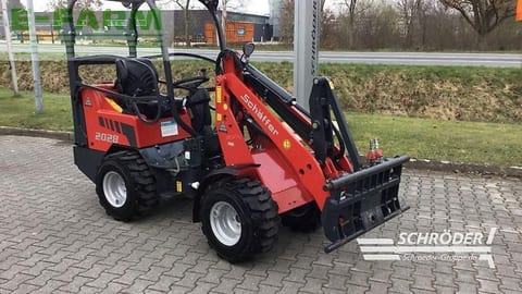 2024 Schäffer 2028-2 mini excavator, three-quarter front view 2024 Schäffer 2028-2 mini excavator, three-quarter front view