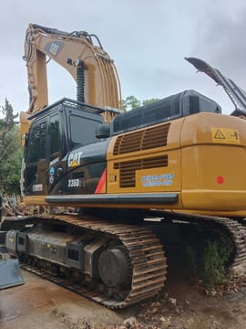 2025 Caterpillar 336D2 L crawler excavator, rear three-quarter view