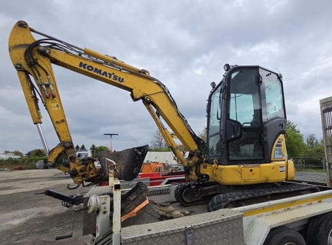 2017 Komatsu PC35MR-5 mini excavator, side view
