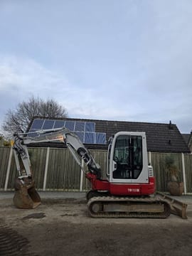 2018 Takeuchi TB153FR mini excavator side view