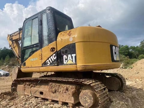 2022 Caterpillar 311C crawler excavator, rear three-quarter view