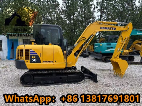 2023 Komatsu PC56-7 mini excavator, side profile view