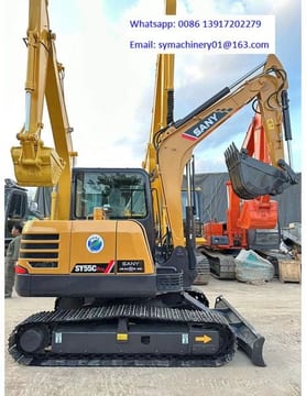 2023 Sany SY55C Pro mini excavator, side profile view