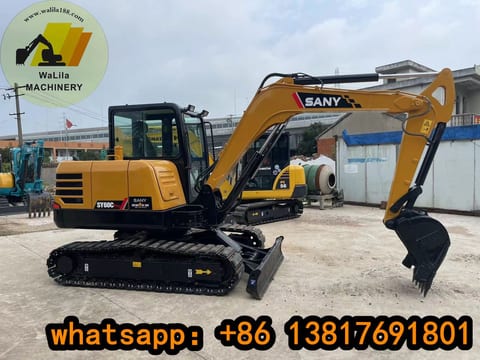 2023 Sany SY60C Pro mini excavator, side profile view