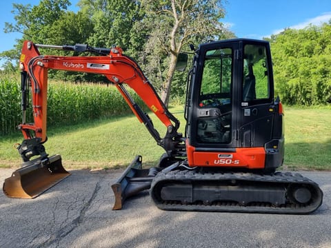2022 Kubota U50-5 mini excavator, side view