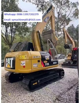 2025 Caterpillar 312D crawler excavator, rear three-quarter view