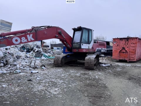 1998 O&K RH8 crawler excavator, front three-quarter view