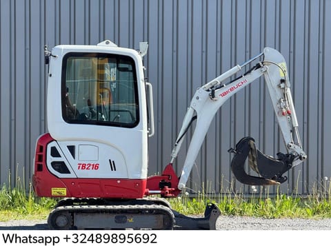 2020 Takeuchi TB216 mini excavator, side view 2020 Takeuchi TB216 mini excavator, side view